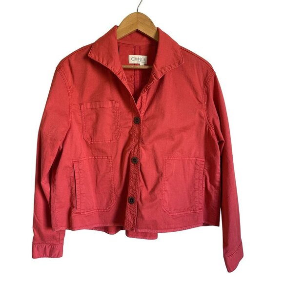 Chino by Anthropologie Orange Swing Jacket Size Small - Picture 3 of 10